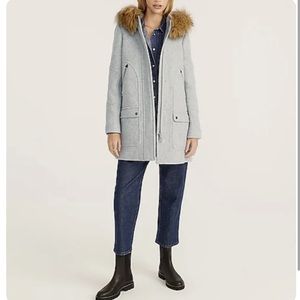 NWT J Crew Chateau Parka Italian Stadium Cloth size 4T